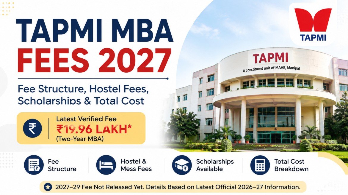 TAPMI MBA Fees 2027: Fee Structure, Hostel Fees, Scholarships & Total Cost