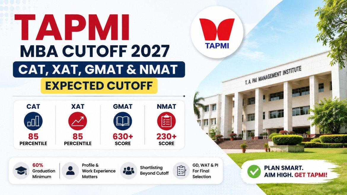 TAPMI MBA Cutoff 2027: CAT, XAT, GMAT & NMAT Expected Cutoff