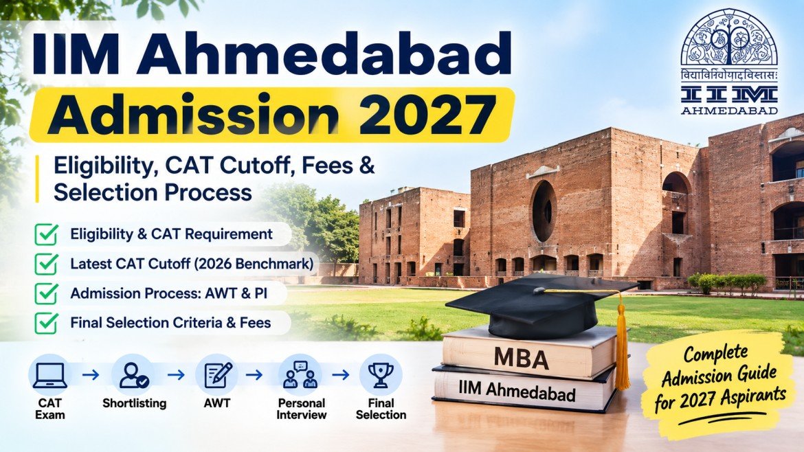 IIM Ahmedabad Admission 2027: Eligibility, CAT Cutoff, Fees & Selection Process