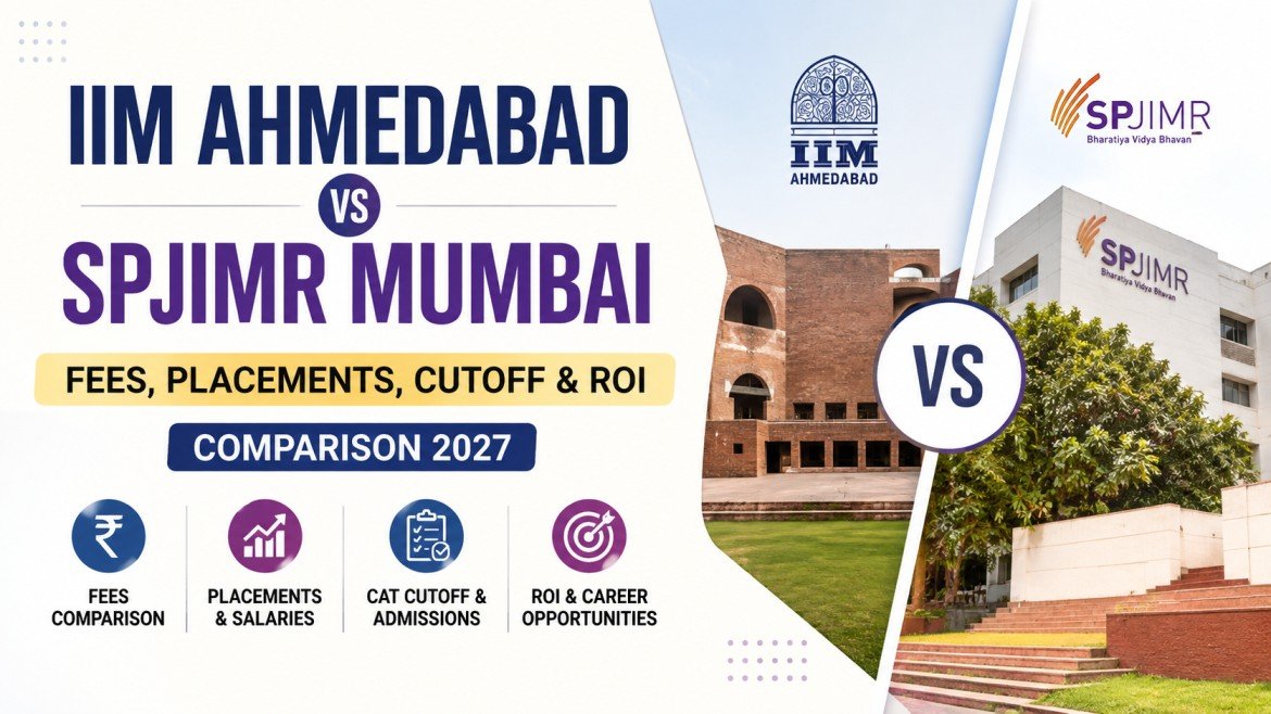 IIM Ahmedabad vs SPJIMR Mumbai: Fees, Placements, Cutoff & ROI Comparison 2027