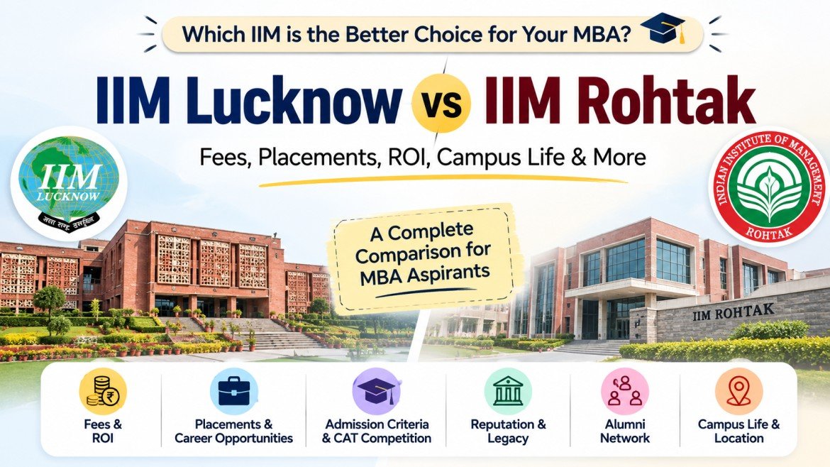 IIM Lucknow vs IIM Rohtak: Placements, Fees, ROI, Admission and Career Comparison